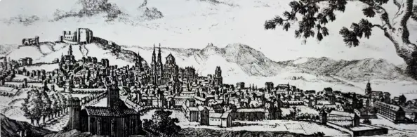 Grabado de la ciudad de Burgos -Siglo XVI-