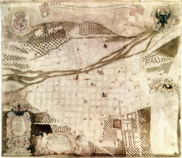 Mapa conservado más antiguo de Lima – Bernardo Clemente Príncipe- Biblioteca del Congreso de Washington