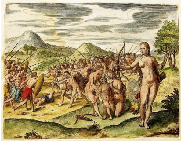Las Amazonas -Theodor de Bry-